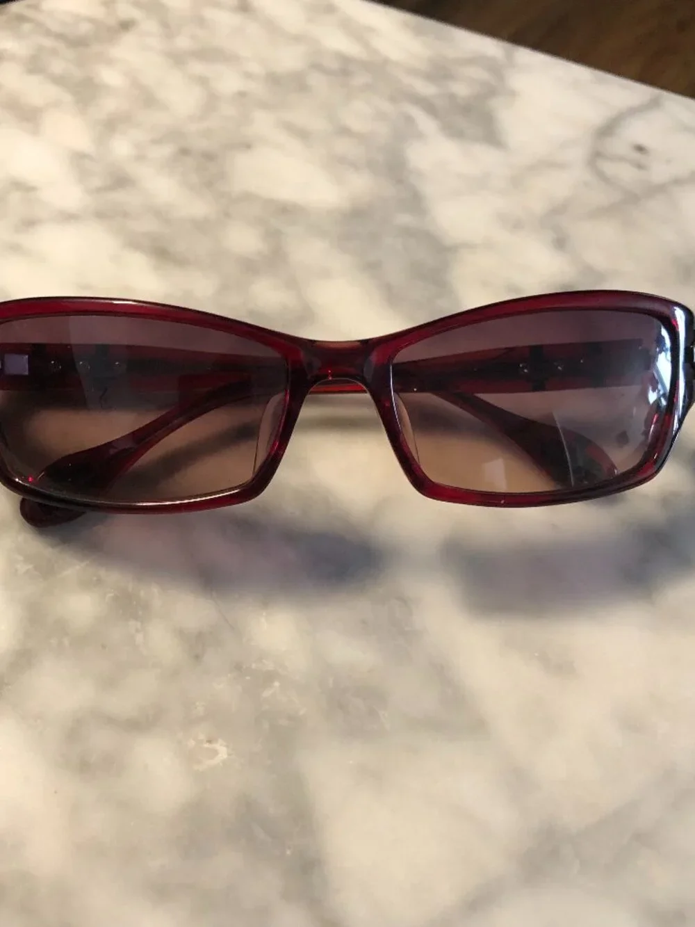 NEW LOREE RODKIN SUNGLASSES MODEL ELTON IN BURGUNDY COLOR
